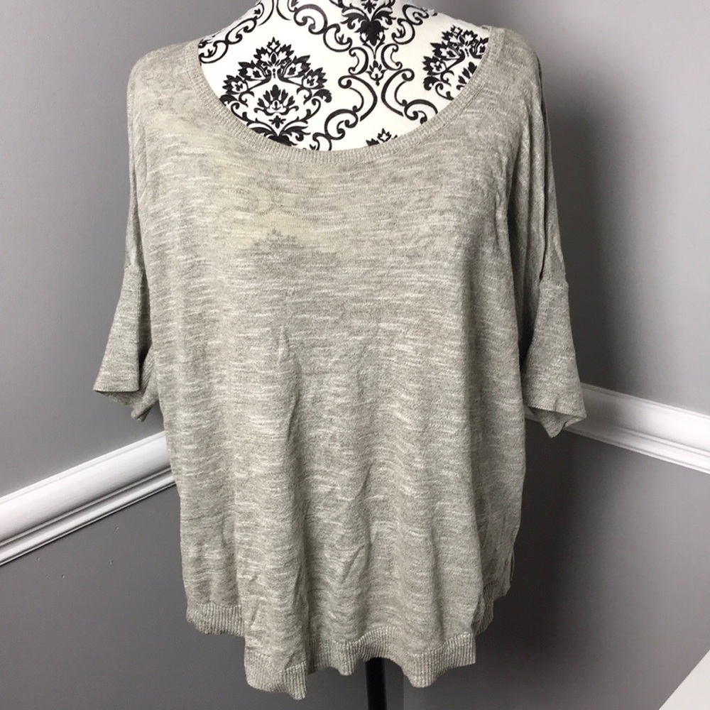 Ann Taylor loft xl sweater tee gray
